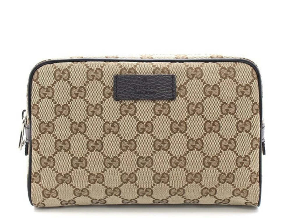 Gucci Waist Belt Crossbody bag body GG canvas leather brown Beige Cream